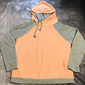 Peach and Gray Hoodie